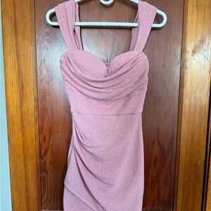 Windsor Pink Draped Mini Dress